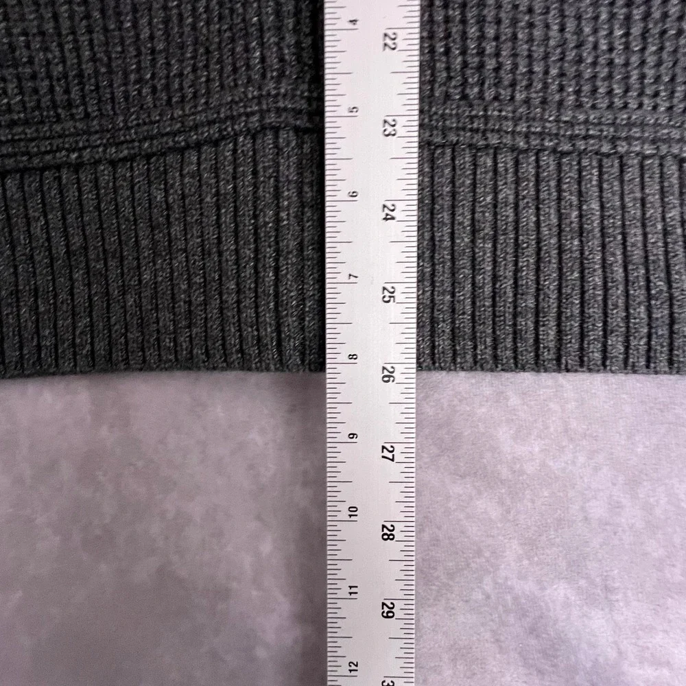 Banana Republic Cardigan Mens L Gray Excellent Snap Front Waffle Knit 969887
